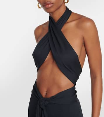 Acis halterneck knit maxi dress | Aya Muse