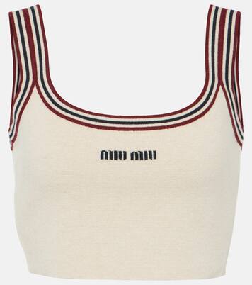 Top raccourci en cachemire | Miu Miu