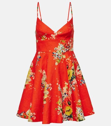 Robe Alight en lin à fleurs | Zimmermann