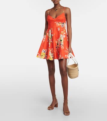 Robe Alight en lin à fleurs | Zimmermann