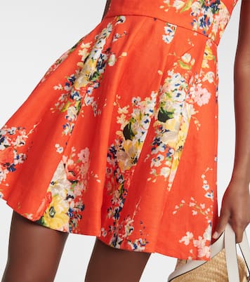 Robe Alight en lin à fleurs | Zimmermann