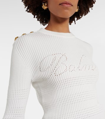 Embellished knitted top | Balmain