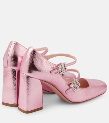 Très Vivier Babies Mini metallic leather pumps | Roger Vivier