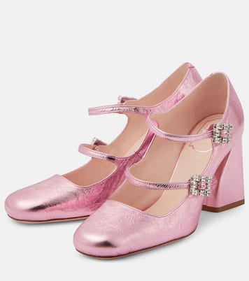 Très Vivier Babies Mini metallic leather pumps | Roger Vivier