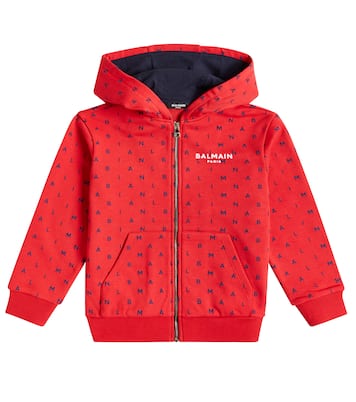 Sudadera con capucha de algodón con logo | Balmain Kids