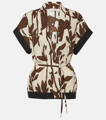 Top en coton à fleurs | Brunello Cucinelli