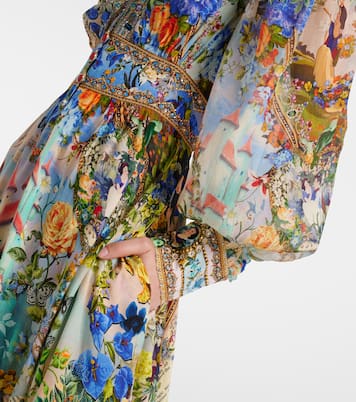 Robe longue en soie imprimée | Camilla