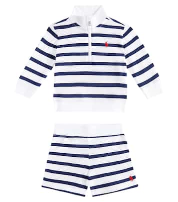 Baby striped cotton sweater and shorts set | Polo Ralph Lauren Kids