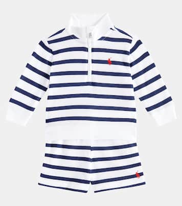 Baby striped cotton sweater and shorts set | Polo Ralph Lauren Kids