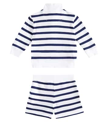 Baby striped cotton sweater and shorts set | Polo Ralph Lauren Kids