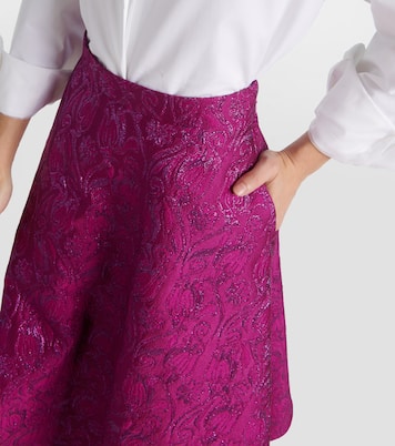Falda midi con brocado floral | Valentino