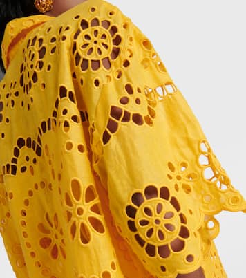 Chemise Pop en lin à broderie anglaise | Zimmermann