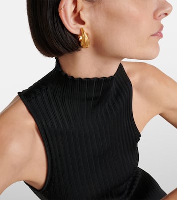 Pendientes de aro Olivia Small chapados en oro de 18 ct | Khaite