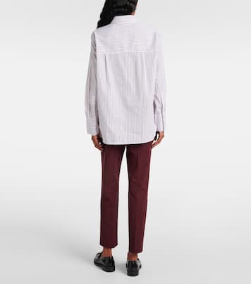 Camisa de popelín de algodón a rayas | Vince