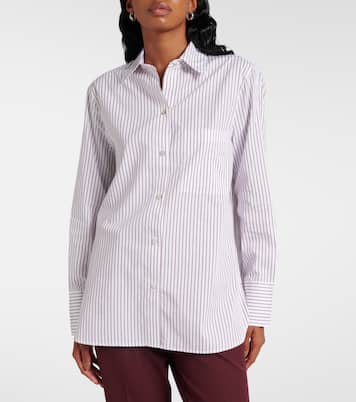 Camisa de popelín de algodón a rayas | Vince