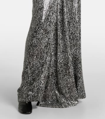 Abito lungo con volant e paillettes | Dries Van Noten