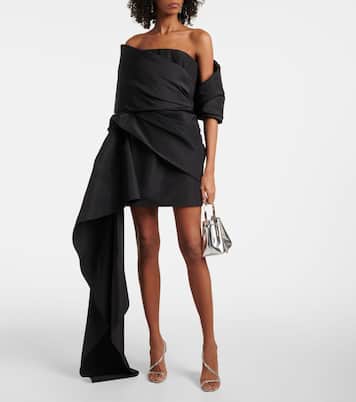 Vestido corto asimétrico drapeado | Oscar de la Renta