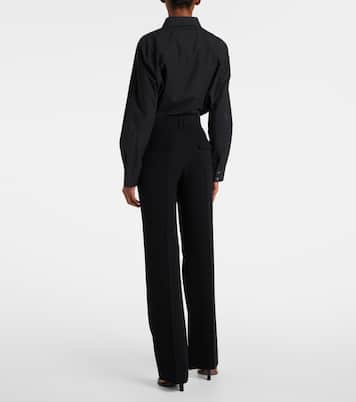 Pantaloni regular Selvie in seta | The Row