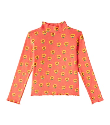 Sunflower cotton-blend jersey turtleneck top | Bobo Choses