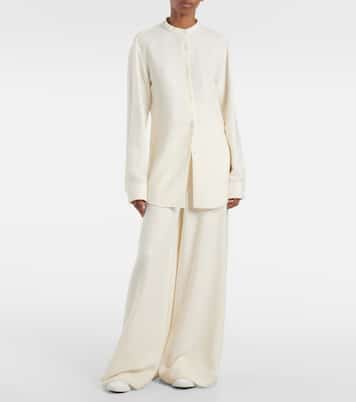 Pantalon ample Gelos en jacquard de laine et soie | Gabriela Hearst