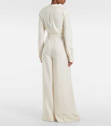 Pantalon ample Gelos en jacquard de laine et soie | Gabriela Hearst