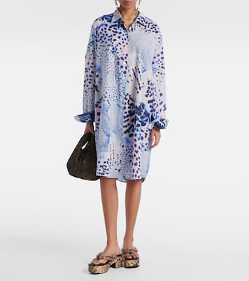 Camicia in voile di cotone con stampa | Dries Van Noten