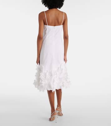 Abito midi Bella in cotone con applicazioni floreali | Simkhai