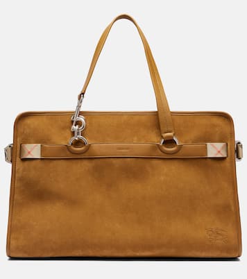 B Clip Holdall suede duffel bag | Burberry