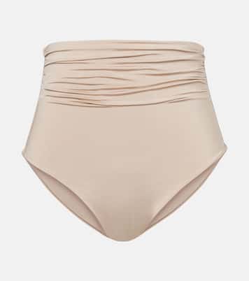 Salli ruched high-rise bikini bottoms | Max Mara
