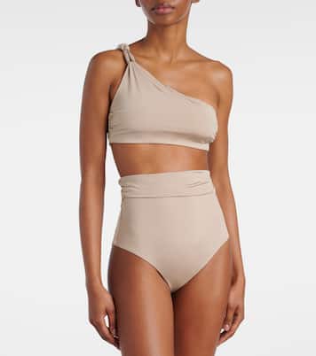 Salli ruched high-rise bikini bottoms | Max Mara