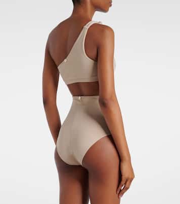 Salli ruched high-rise bikini bottoms | Max Mara
