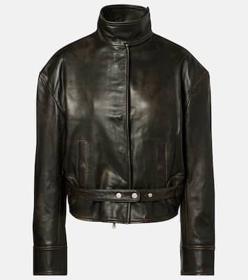 Bomberjacke Burnished Eddie aus Leder | Christopher Esber