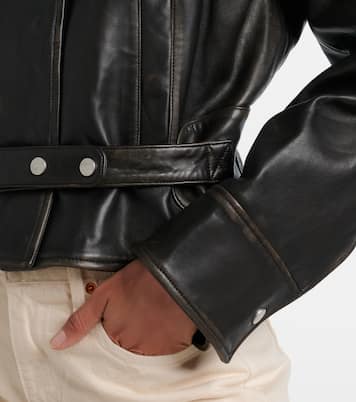 Bomberjacke Burnished Eddie aus Leder | Christopher Esber