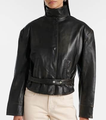 Bomberjacke Burnished Eddie aus Leder | Christopher Esber