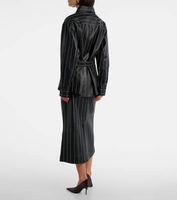 Belted leather jacket | Victoria Beckham