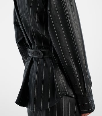 Belted leather jacket | Victoria Beckham