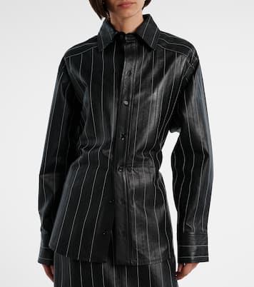 Belted leather jacket | Victoria Beckham
