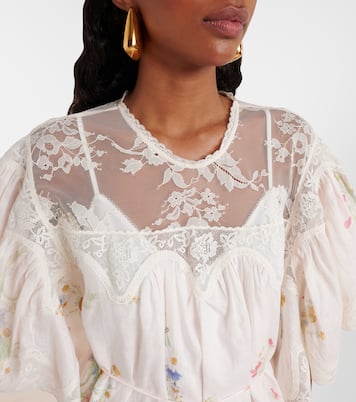 Minikleid Lucky aus Leinen mit Spitze | Zimmermann