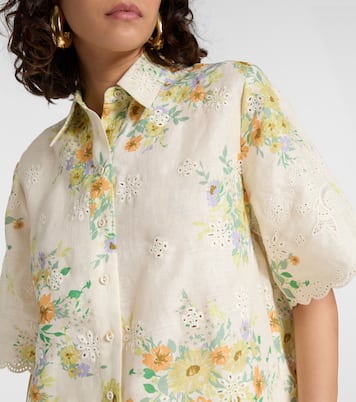 Juliette floral linen shirt | Alémais