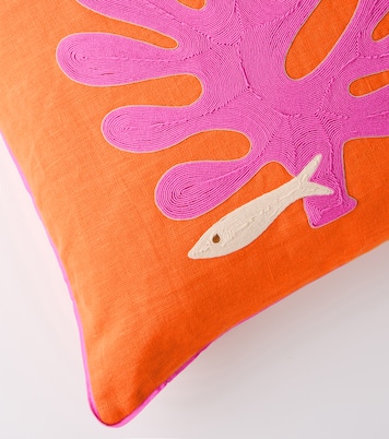Kissen Playa Coral aus Leinen | Jonathan Adler