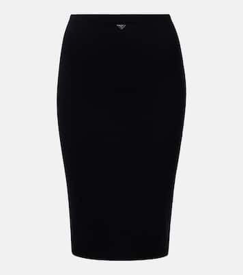 Gonna a tubino con logo | Prada