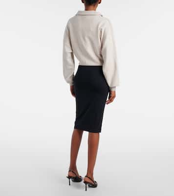 Gonna a tubino con logo | Prada