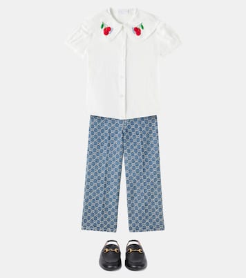 GG jacquard jeans  | Gucci Kids