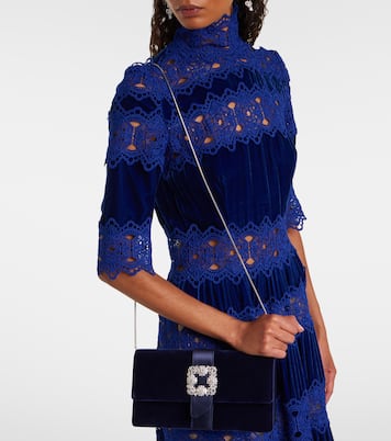 Capri embellished velvet clutch | Manolo Blahnik