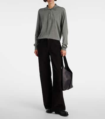 Lilienne silk polo sweater | The Row