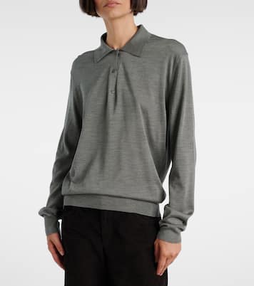 Lilienne silk polo sweater | The Row