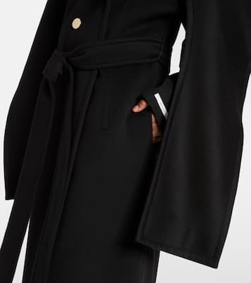 Baldo scarf-detail virgin wool coat | Sportmax