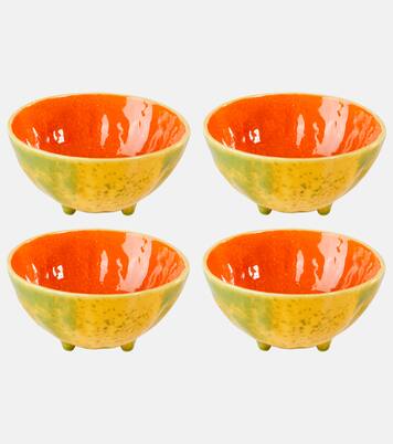 Set Tropical Fruits Papaya aus vier Müslischalen | Bordallo Pinheiro