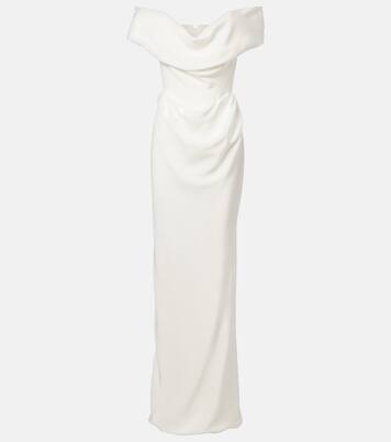 Bridal Nova Cocotte off-shoulder silk cady gown | Vivienne Westwood
