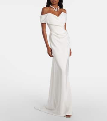 Bridal Nova Cocotte off-shoulder silk cady gown | Vivienne Westwood